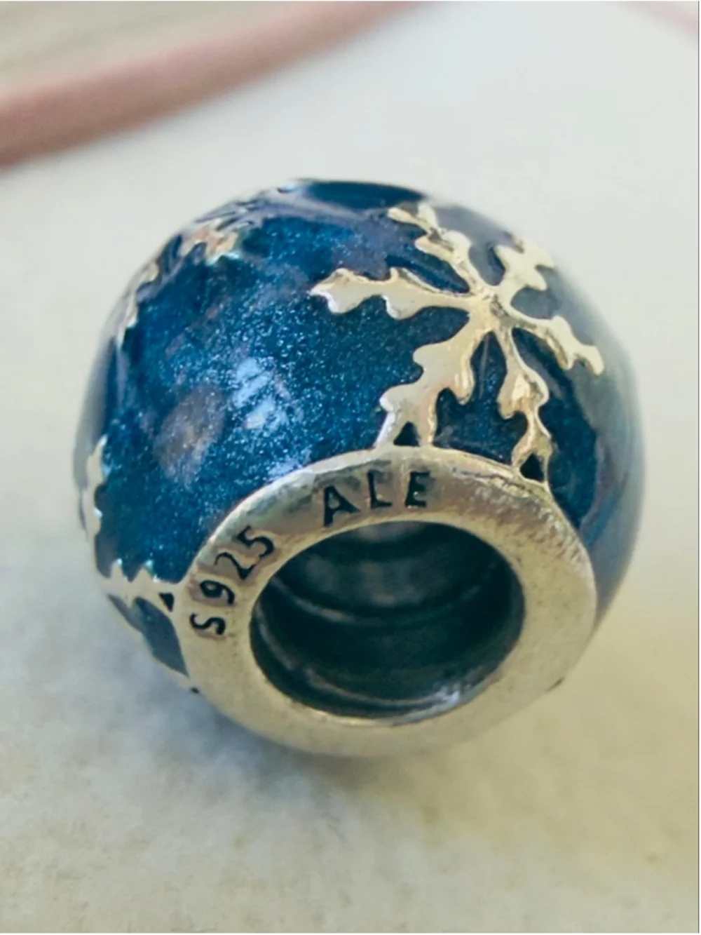 Pandora Sterling Silver 925 & Blue Enamel Wintry Delight Charm❗️Retired❗️ - Picture 3 of 6